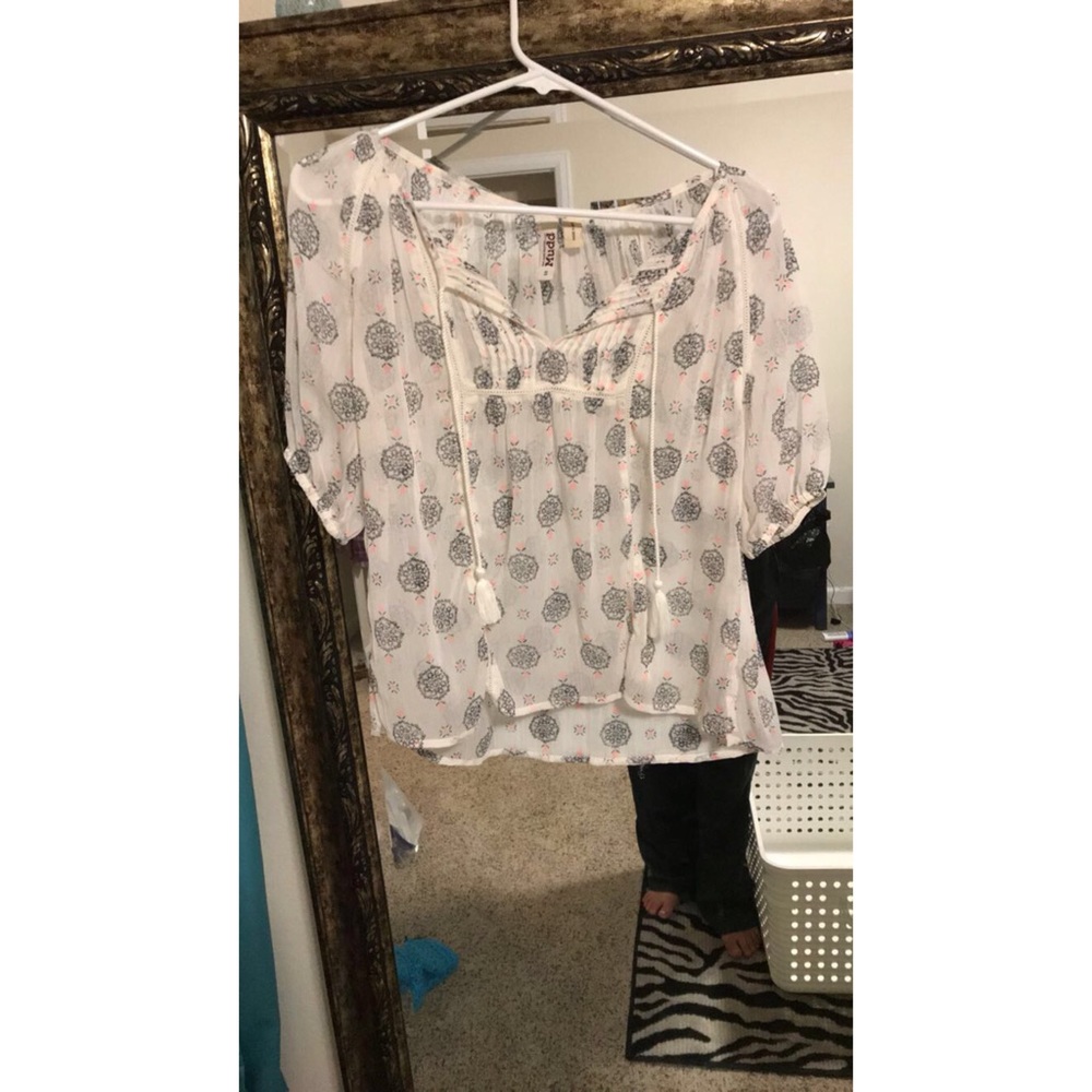 Sheer patterned blouse